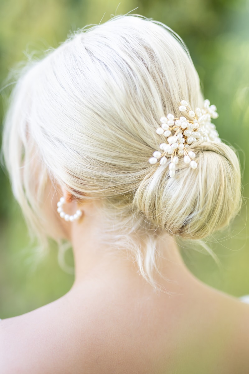 a woman with a flower in her hair